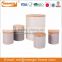 Eco-friendly customized carbon steel decorative coffee canisters with cork stopper
