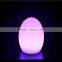Battery Operated RGB LED Egg Table Lamp for Decoration