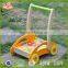 2017 New design push along toy wooden child car with blocks top fashion wooden child car W16E017