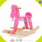 wholesale fashionable wooden red rocking horse lovely baby wooden red rocking horse bring fun W16D021