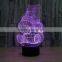 2016 creative colorful touch panel round base colorful USB 3D night light decoration light for Christmas gift