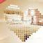 Collocation photo wall stickers,DIY golden mosaic 3d wallpaper for wall stickers