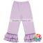 Solid Lavender Baby Girls Outfits With 4 Layers Ruffle On The Skirt short Sleeve Ruffle Pants Set Boutique Girl Clothes Sets