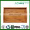 Rectangular Eco-friendly Bamboo Food Serving Tray With Handles: Serve Food, Coffee, Tea or Use as Party Platter