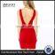 MGOO China Made Custom Logo OEM/ODM Wholesale Sexy Deep V Mini Party Dress Red Slit Prom Dress for Women #24206104