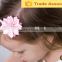 Pure Color Braid Elastic Headband Baby Girls Flower Shape Hairband Newborn Infant Shiny Beads Hair Accessories