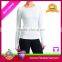 Wholesale Polyester Elstane Dry Fit Fabric Long Sleeve t Shirt for Womens Fitness Clothing