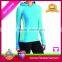 Blank raglan long sleeve red colour cotton spandex dry fit sport t-shirt