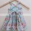 Casual Style Wholesale Baby Girl Summer Clothes Floral Boutique Breathable Party Dress