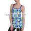 Womens fitness wear seamless tie dye training tank top/racerback