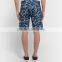 High Quality Whole Through Floral Prints One Button Closured Chino Shorts for Men