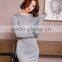 Blank Wholesale Long tight fit Cotton t shirt Dress for women