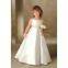 High quality spaghetti ball gown satin flower girl dress