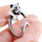Tiger Rings Animal Wrap Rings Silver Gold Plated Jewelry Adjustable Retro Ring Resizable