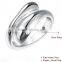 Sterling Silver Raindrop Tear Ring Size 7 Band