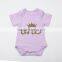 Crown shiny baby romper organic cotton clothes
