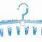 plastic clothes hanger drying rack with 8 clips