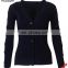 Knitting wool factory price long sleeves women cardigan button sweater