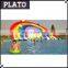 Inflatable Rainbow Slide for big swimming pool, water park equipment