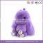 soft fur stuffed plush rabbit ball keychain for promotion gifts