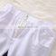Hot selling girl's cotton bra suspender mesh pants sports zipper suit children's wear