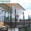 Stainless Steel Black Slotted Pipe Glass Railing Baluster Balcony Stainless Steel Glass Balustrade