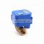 5v 3.6v 12v 24v 110v 220v DN15 DN20  2 way brass ss304 mini electric motorized water ball valve with position signal feedback