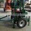 100m Deep Hydraulic Small Portable Borewell Borehole Rig Bore Water Well Drilling Machine with high quality