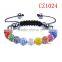 Wholesale jewelry DIY woven multicolor evil eye bracelet