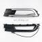 Carest 2Pcs Auto DRL LED Daytime Running Light Turn Signal Day Light Lamp fog lamp cover For VW Passat B8 2017 2018