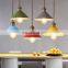 Classic American Retro Macarons Colorful Chandelier Decoration Led Pendant Light