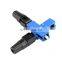 FTTH Blue Fiber Optic Fast Quick Connector SC UPC Single Mode Fiber Optical SC Fast Connector