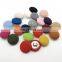 Colorful shank flat pignose 12mm/20mm cotton fabric covered mushroom buttons