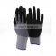 CE 15 Gauge Nylon Cheap Oil Resistant Nitrile Sandy Finish Work Gloves