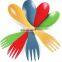 Multi Color Food Grade Plastic Cooking Spoon Fork With Customized Logo