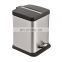 Available for satin and mirror 410 Stainless steel trash bin outdoor trash can