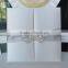 Dark Red Wooden Wholesale Wedding Invitation Box Silk with Ribbon Buckle