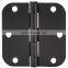 Hardware Accessory Matte Black Round Durable Steel Furniture Spring Door Hinges