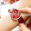 SHENGKE Watch 3ATM Waterproof Wristwatch Red Woman Watch Red Quartz Watches Ladies Hand K0103L Reloj Para Mujer