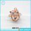 Latest Korean Three Flowers Cat Eyes Silk Scarf Ring Custom Three Butterfly Shawel Pins