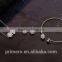 Silver Filled Pretty Rose Flower Necklace Breaclet Earring 3pcs/set Fashion Jewelry Sets For Woman