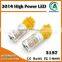 Latest design 12V~28V auto 3157 amber LED bulb light