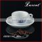 ceramic food safe and hard resistant glaze super white cup and saucer