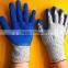 Low price good quality safety rubber latex coated cut resistant gloves, HDPE cut resistant working gloves