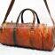 Real Goat Leather Vintage Messenger Shoulder Bag Travel Luggage Bag Gym Duffle Bag Vintage Gymnastic Bag
