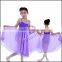 C2147 Wholesale kids chiffon long ballet dance dress in black for children black chiffon dress