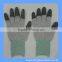 Palm Dotted Grip Carbon Fiber ESD Glove with Gray PU Top Fit Coated Gloves