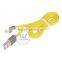 Dual color Micro USB Cable Flat USB 2.0 A Male to Micro B Sync and Charging Cable