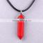 Popular Bullet Shape Natural Stone Necklaces For Women Turquoise Crystal Gem Stone Quartz Pendant Necklace