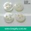 (#P1040R2-4HS) Stock Available Cream Imitation Shell 18L 4 Holes Round Fancy Shirt Button